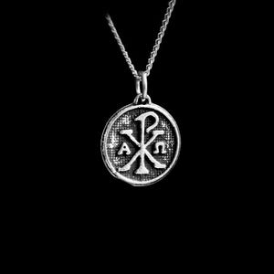Chi-Rho Pendant with Antique Finish