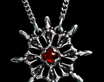 Wheel of Chaos Pendant with Custom Gemstone