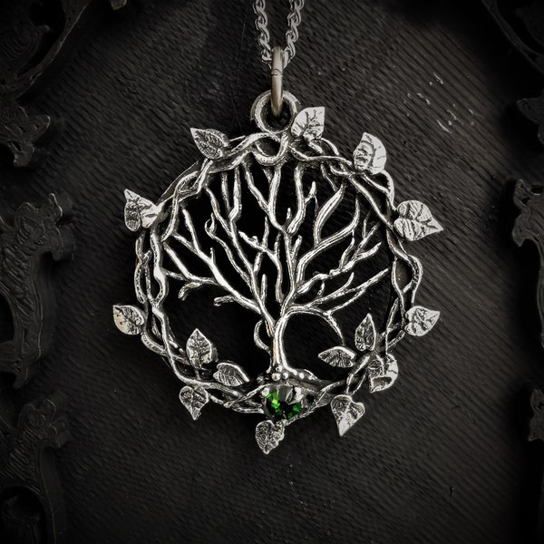 Pendentif Yggdrasil, collier druidique arbre de vie et de prospérité