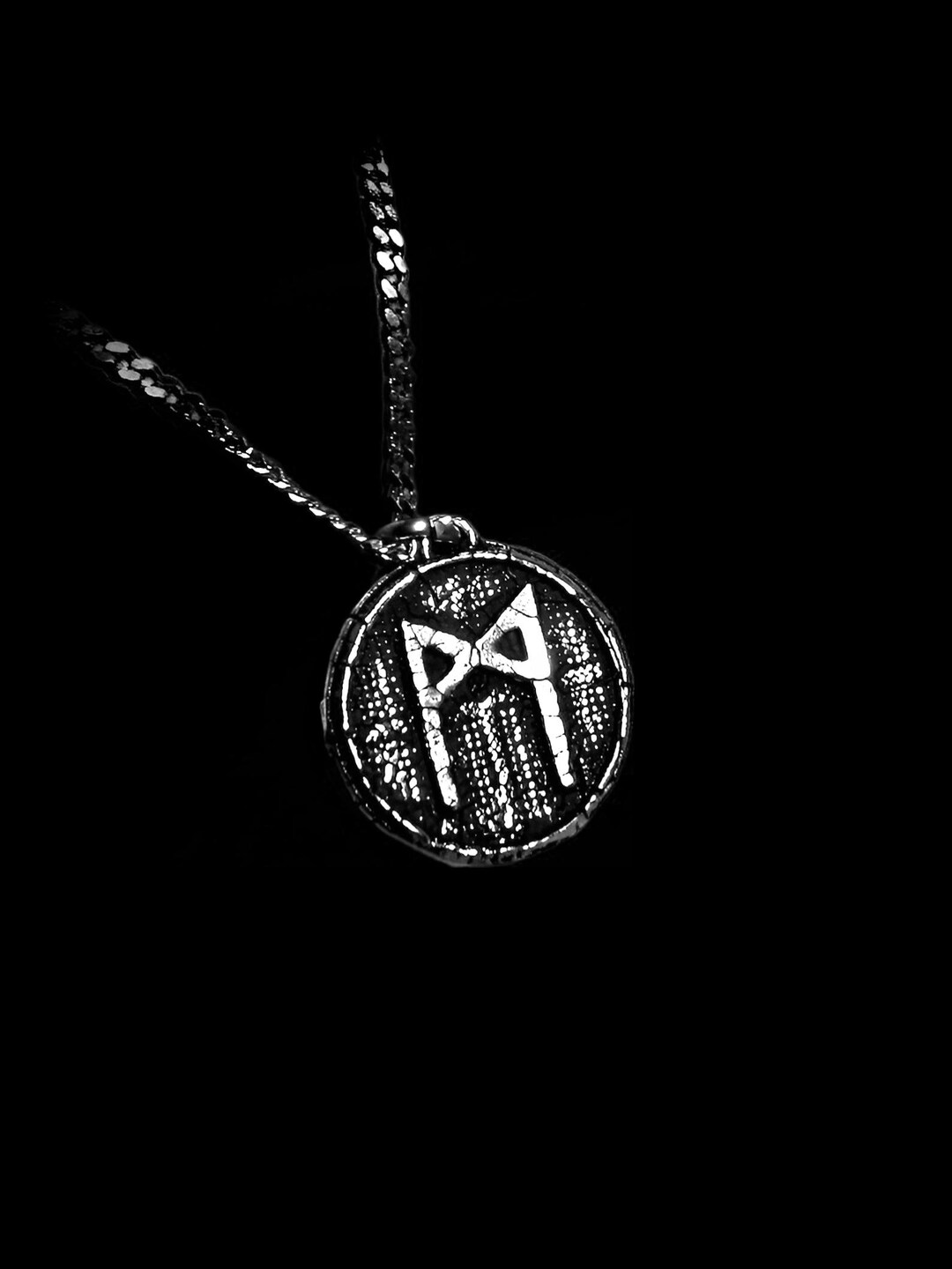 Cracked Rune Mannaz Rune Pendant With Cracked Antique Finish - Etsy