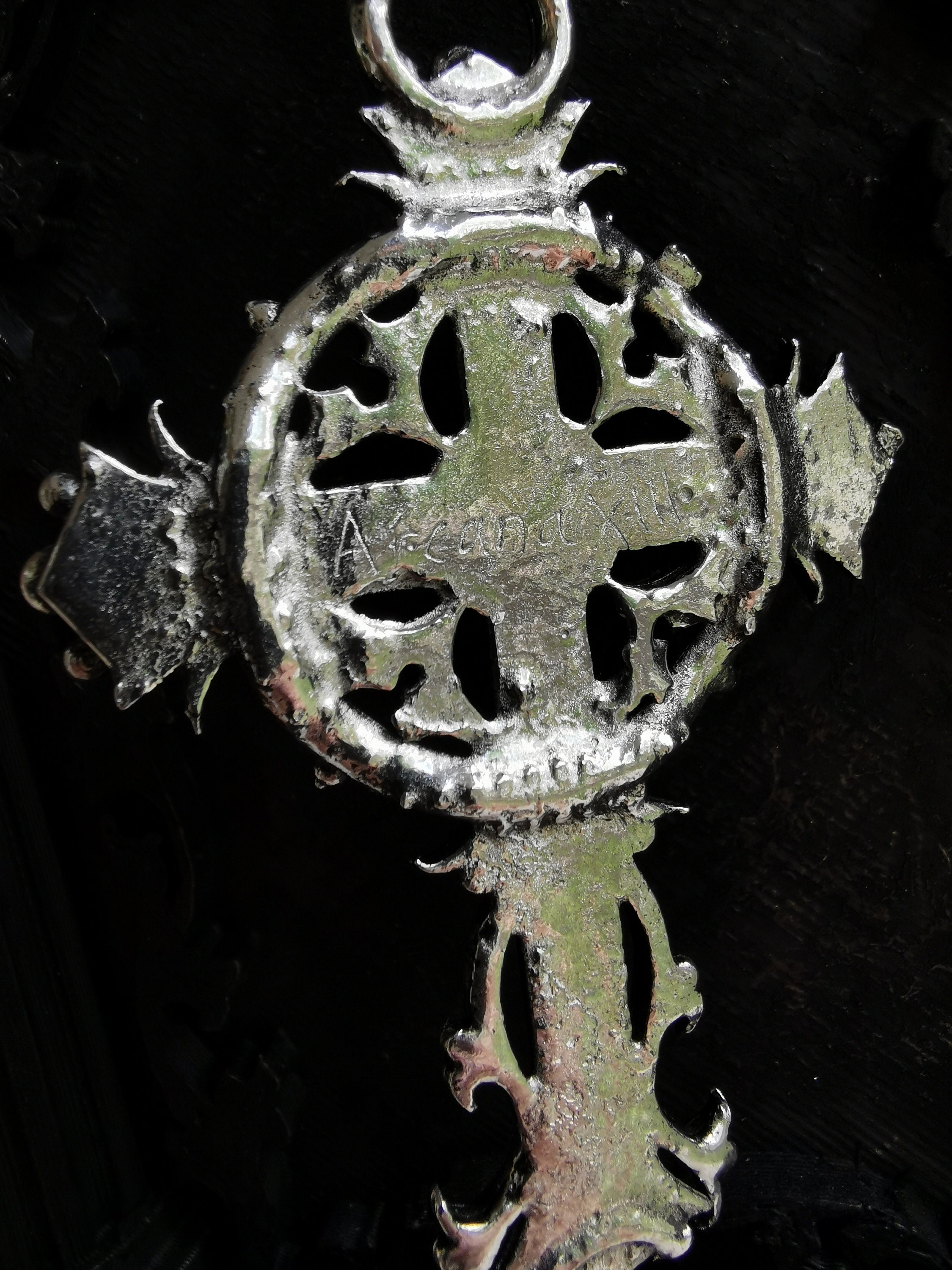Gothic Cross Pendant With Gemstone - Etsy