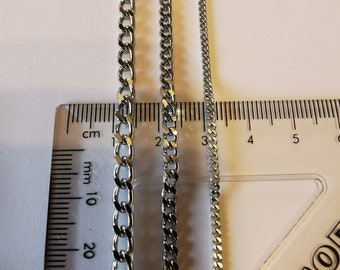 Extra stainless steel chain, ready to wear, hand assembled