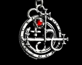 Lilith Seal Pendant with Gemstone of Your Choice, The Cusp of Lilith