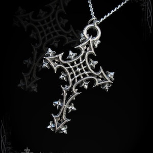 Gothic Cross Necklace with antique finish