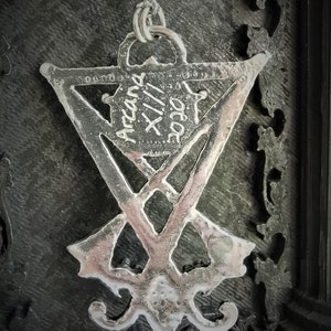 Sigil of Lucifer necklace with inverted pentagram image 4