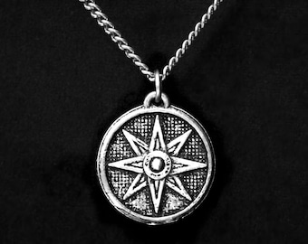 Small Star of Inanna pendant with antique finnish