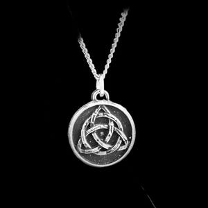 Small Triquetra Pendant with Antique Finish