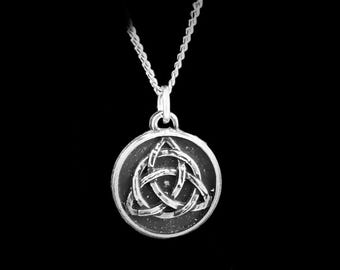 Small Triquetra Pendant with Antique Finish