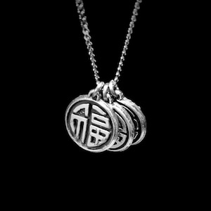 San Xing Necklace - Fu Lu Shou Symbols of Blessing, Prosperity, and Longevity