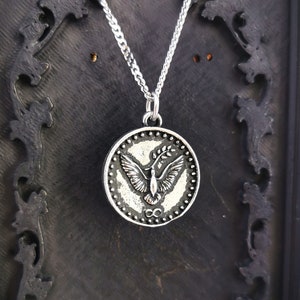 Dove with Olive Branch Pendant with Antique Finish