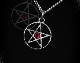 Pentagram Pendant with Custom Gemstone