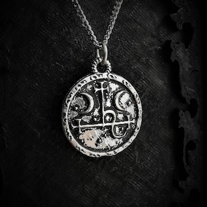 Lilith Seal Pendant with Crescent and Waning Moons
