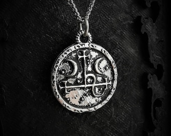 Lilith Seal Pendant with Crescent and Waning Moons