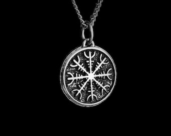Aegishjálmur Pendant with Antique Finish