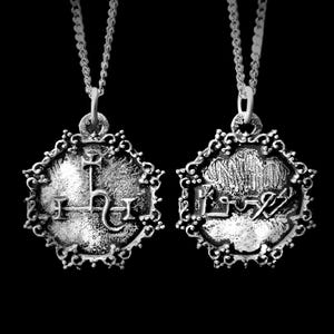 Double-Sided Pendant with Gothic Frame: Seal of Lilith and Seal of Samael