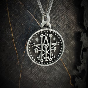 Kleiner Siegel von Astaroth-Anhänger mit Antik-Finish