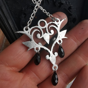 Handmade Gothic necklace with Swarovski image 7