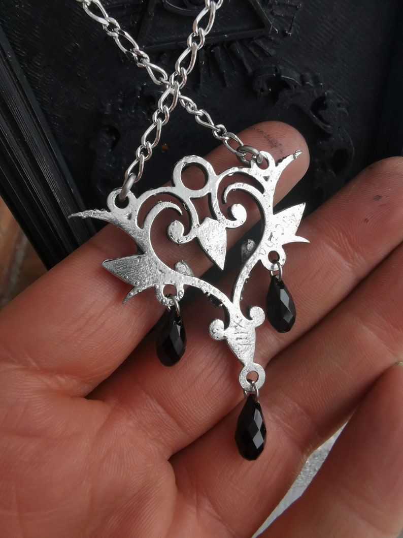 Handmade Gothic necklace with Swarovski image 7