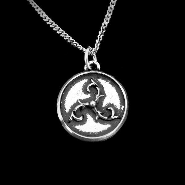 Small Triskelion Pendant with Antique Finish
