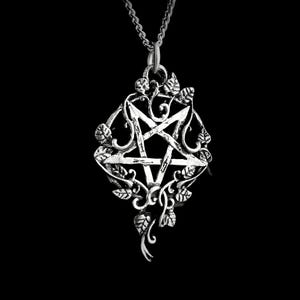 Inverted Pentagram Necklace with Vine