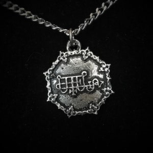 Bune Seal Pendant with Gothic Frame and Antique Finish