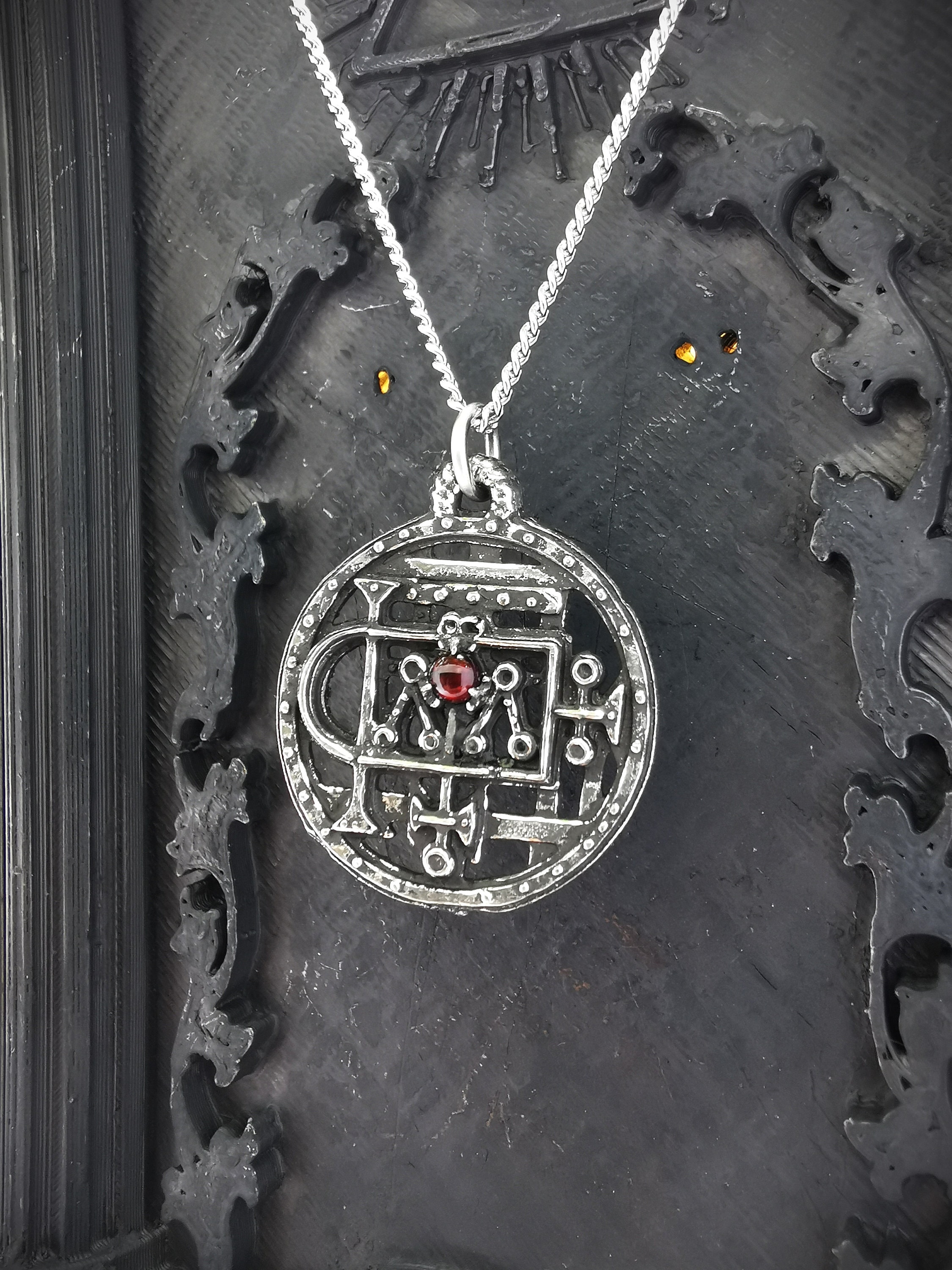Malphas Seal Pendant with Custom Gemstone
