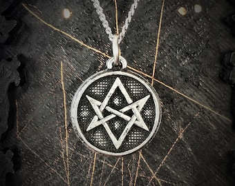 Unicursal Hexagram necklace of Thelema, Aleister Crowley's Hexagram