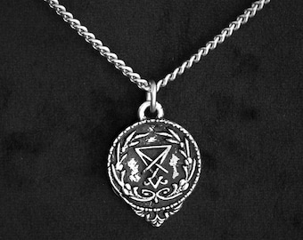 Siegel von Luzifer, Sigil von Luzifer Anhänger mit Lorbeerkranz
