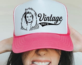 Vintage Since | Birthday Party Custom Photo Trucker Hat | Custom Caricature | Hats for Birthday Party | Funny Milestone Birthday Pary Hats