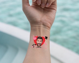 Custom Temporary Tattoo Bachelorette Party Favors | Custom Photo Bachelorette Party Ideas | Bachelor Face