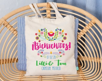 Hochzeit Willkommen in Mexiko - Tragetasche - Personalisierte Strand Gastgeschenk