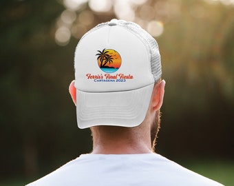 Bachelor Party Trucker Hat | Custom Beach Bachelor Party Hats, Groomsmen Hats for Bachelor Party, Groomsmen Gift Bachelor Party Hat