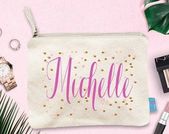 Personalized Bridesmaid Makeup Bag, Wedding Party Gift