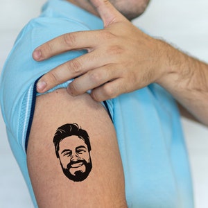 Custom Caricature Temporary Tattoo Bachelor Party Favors | Custom Photo Bachelor Party Ideas | Bachelor Party