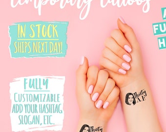 Custom Caricature Temporary Tattoos | Birthday Party Favors