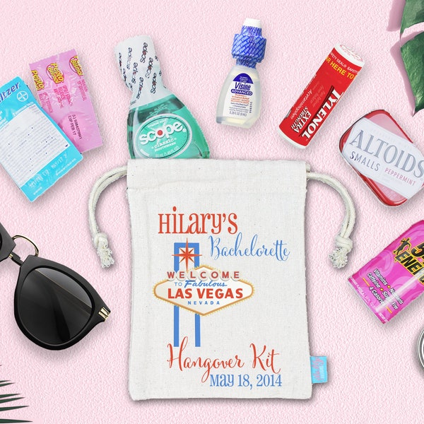 Las Vegas Hangover Kit Bachelorette Party | Assembled Favor Bags | Bachelorette Goodie Bags | Bachelorette Ideas