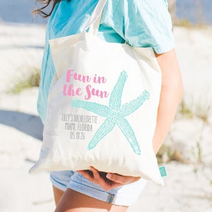 Fun in the Sun Starfish Beach Bachelorette Party Tote - Wedding Welcome Tote Bag
