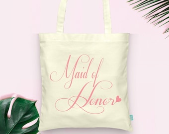 Maid of Honor Fancy Tote- Wedding Tote Bags