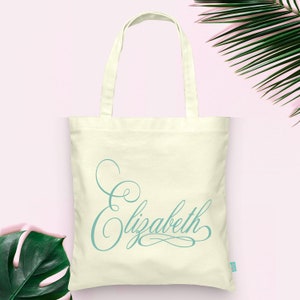 Personalized Bridesmaid & Maid of Honor Script Tote- Wedding Welcome Tote Bag