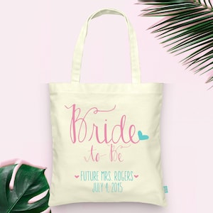 Personalized Bride to Be Tote Wedding Tote Bags - Etsy