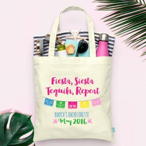 Fiesta Siesta Tequila Mexico Bachelorette Tote - Wedding Welcome Tote Bag