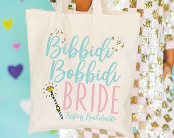 Bibbidi Bobbidi Bride Disney Bachelorette Tote | Disney World Girls Trip | Disney Favor | Destination Bachelorette Tote | Welcome Tote Bag