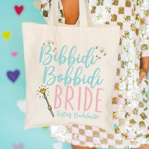 Bibbidi Bobbidi Bride Disney Bachelorette Tote | Disney World Girls Trip | Disney Favor | Destination Bachelorette Tote | Welcome Tote Bag