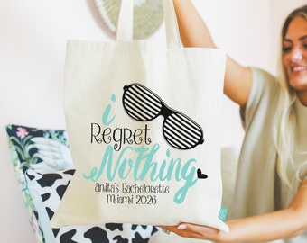 I Regret Nothing Bachelorette Party Tote - Wedding Welcome Tote Bag