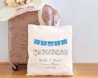 Bienvenidos Welcome Destination Wedding Tote- Wedding Welcome Tote Bag