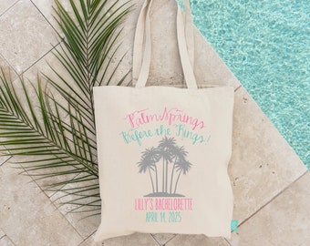 Palm Springs Bachelorette Tote Bag | Desert Party Favor | Personalized Bachelorette | Palm Springs Girls Trip | Bachelorette Weekend