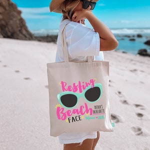 Resting Beach Face Bag Etsy UK
