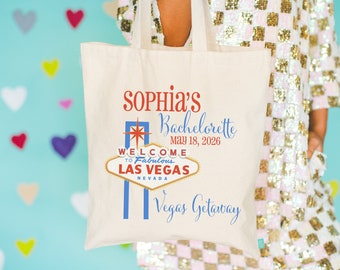 Las Vegas Junggesellinnenabschieds-Tasche | Gastgeschenk für die Party in Vegas | Personalisierte Junggesellinnenabschieds-Tasche | Mädelstrip nach Vegas | Junggesellinnenwochenende
