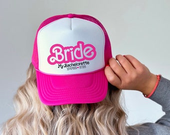 Bride Lets Bach Party Trucker Hat -Custom Bachelorette Party Hats, Bridesmaid Hats Bachelorette Party, Bridesmaid Trucker Hats