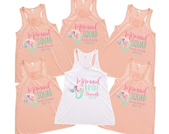 Mermaid Squad Bachelorette Party Tank Top | Bridal Party Shirts